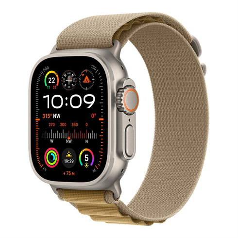 Apple Watch Ultra 2 GPS + Cellular 49mm Natural Titanium Case s Tan Alpine Loop-Large 