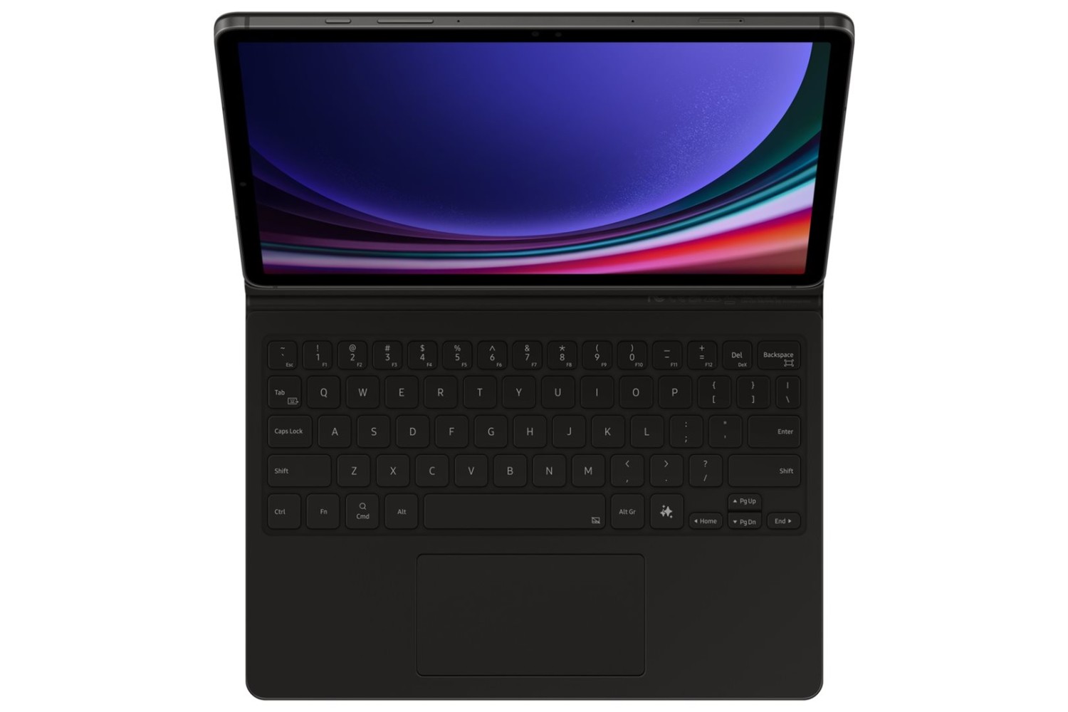 Ochranný kryt s klávesnicí a touchpadem pro Samsung Galaxy Tab S9/S9 FE (EF-DX725) černá