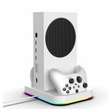 Multifunkční nabíjecí RGB stojan iPega XBS012S s chlazením pro Xbox Series S + 2ks baterií