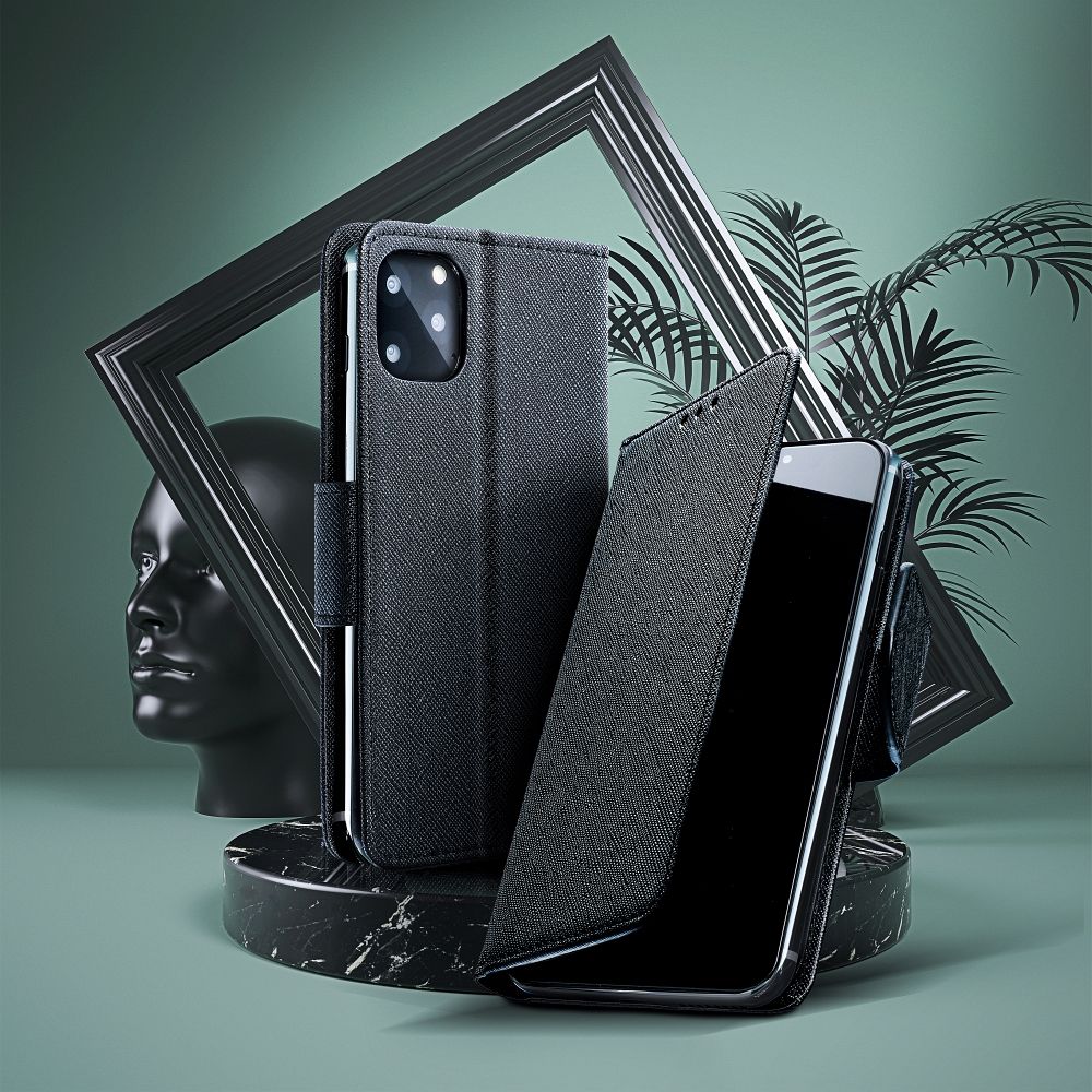 FANCY Book case for MOTOROLA MOTO G75 black