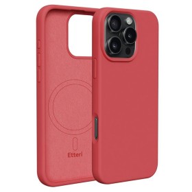 Silikónové TPU puzdro Etteri Mag pre Apple iPhone 16 Pro, raspberry