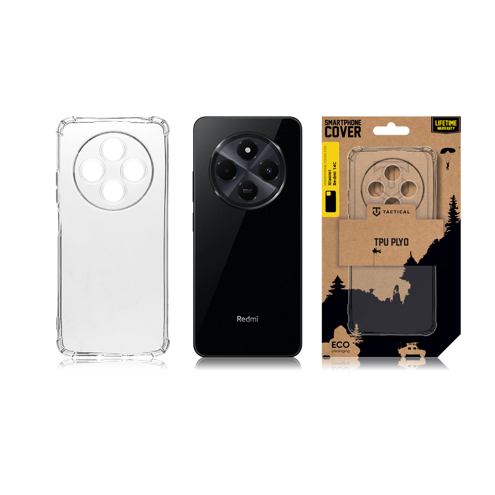 Tactical TPU Plyo Kryt pro Xiaomi Redmi 14C Transparent