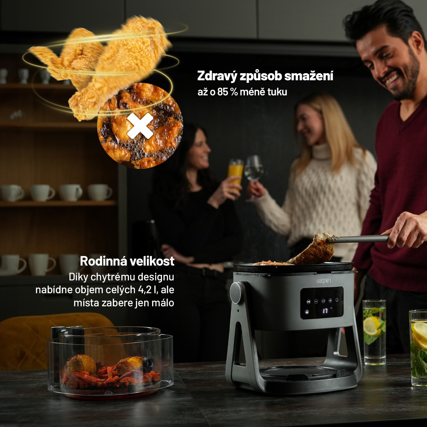 Lauben Glass&Grill Air Fryer 3in1 5500BG