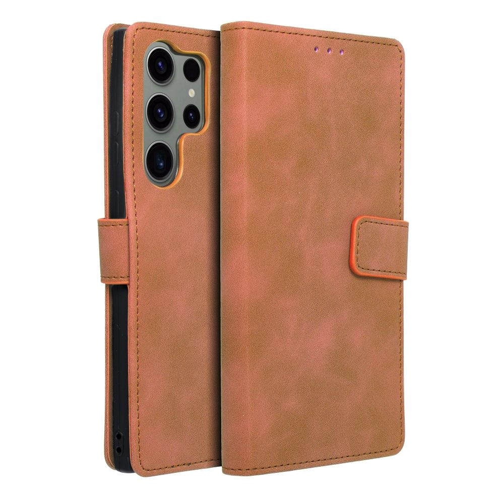 TENDER Book Case for SAMSUNG S23 Ultra brown