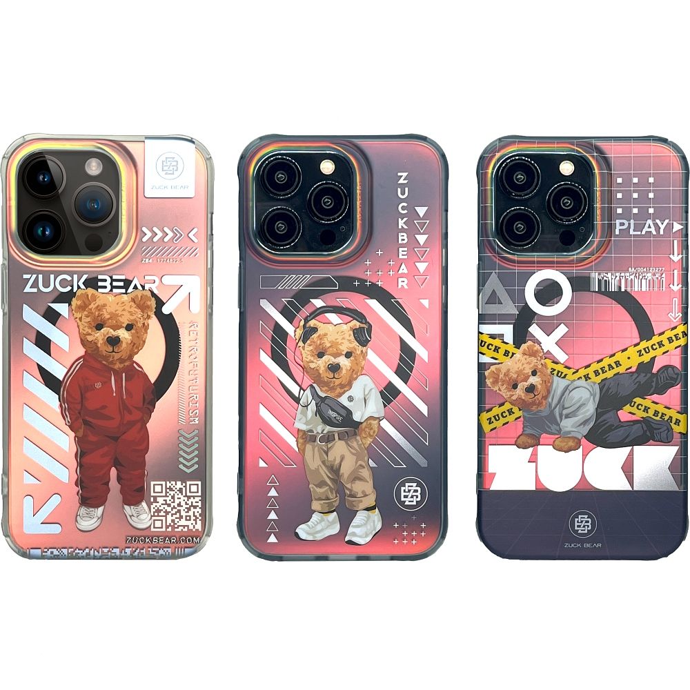 ZUCK BEAR case NEW YORK NEVER SLEEPS MAG compatible with MagSafe for IPHONE 15 Pro Max manhattan urbane