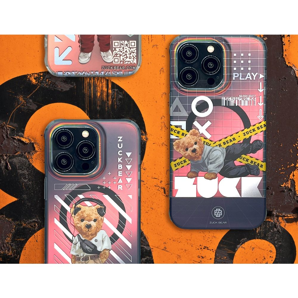 ZUCK BEAR case NEW YORK NEVER SLEEPS MAG compatible with MagSafe for IPHONE 15 Pro queens spark