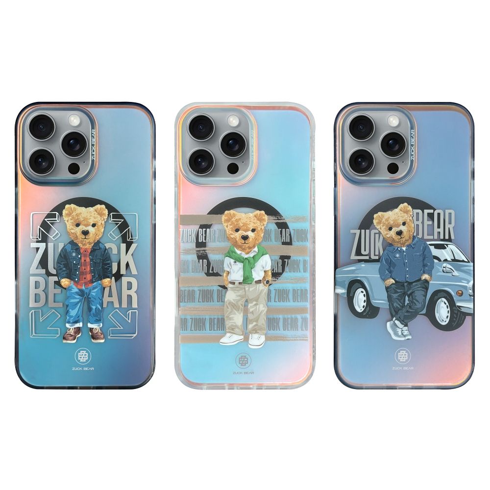 ZUCK BEAR case CALIFORNIA COOL MAG compatible with MagSafe for IPHONE 16 Pro Max plaid shirt