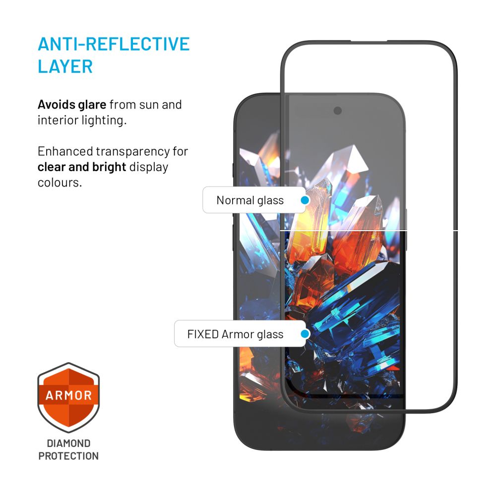 Ultra odolné tvrzené sklo FIXED Armor s Anti-dust aplikátorem a AR vrstvou pro Samsung Galaxy S25 Ultra, černé