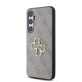 Guess PU 4G Metal Logo Zadní Kryt pro Samsung Galaxy S24 FE Pink