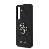 Guess PU 4G Metal Logo Zadní Kryt pro Samsung Galaxy S24 FE Grey