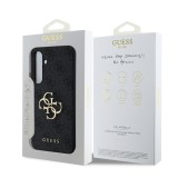 Guess PU 4G Metal Logo Zadní Kryt pro Samsung Galaxy S24 FE Grey