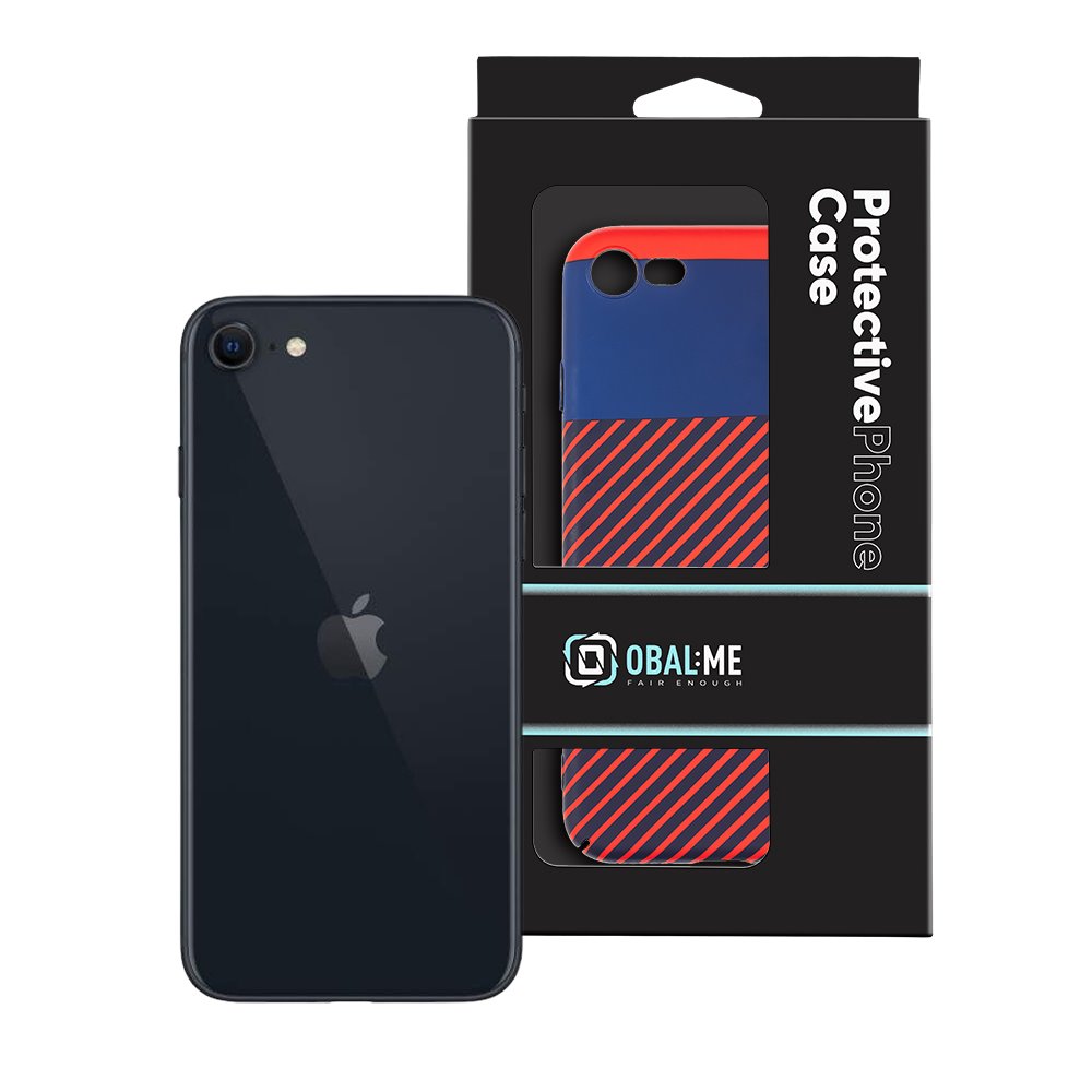 OBAL:ME Flossy Stripes Kryt pro Apple iPhone 7/8/SE2020/SE2022 Blue/Red