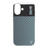 OBAL:ME Flossy Stripes Kryt pro Apple iPhone 16 Plus Black/Sky Blue