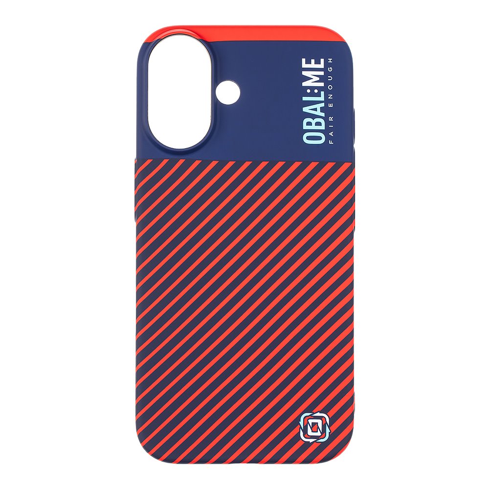 OBAL:ME Flossy Stripes Kryt pro Apple iPhone 16 Blue/Red