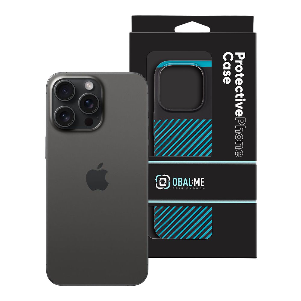 OBAL:ME Flossy Stripes Kryt pro Apple iPhone 15 Pro Max Black/Teal