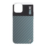 OBAL:ME Flossy Stripes Kryt pro Apple iPhone 12/12 Pro Black/Sky Blue