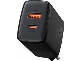 Baseus Compact USB+USB-C 20W čierna