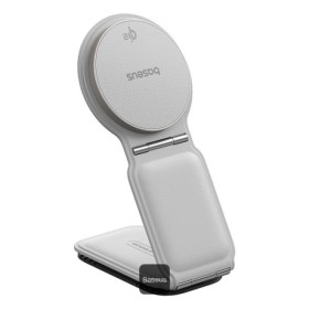 Magnetický držiak do auta s bezdrôtovým nabíjaním Baseus PrimeTrip C02 biela