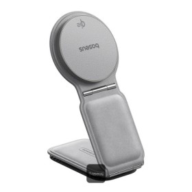 Magnetický držiak do auta s bezdrôtovým nabíjaním Baseus PrimeTrip C02 sivá