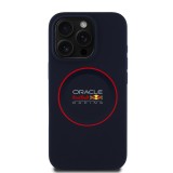 Red Bull Silicone Red Ring MagSafe Zadní Kryt pro iPhone 16 Pro Navy