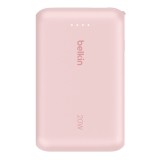 Belkin 10000 mAh, PD 20W, USB-C, růžová