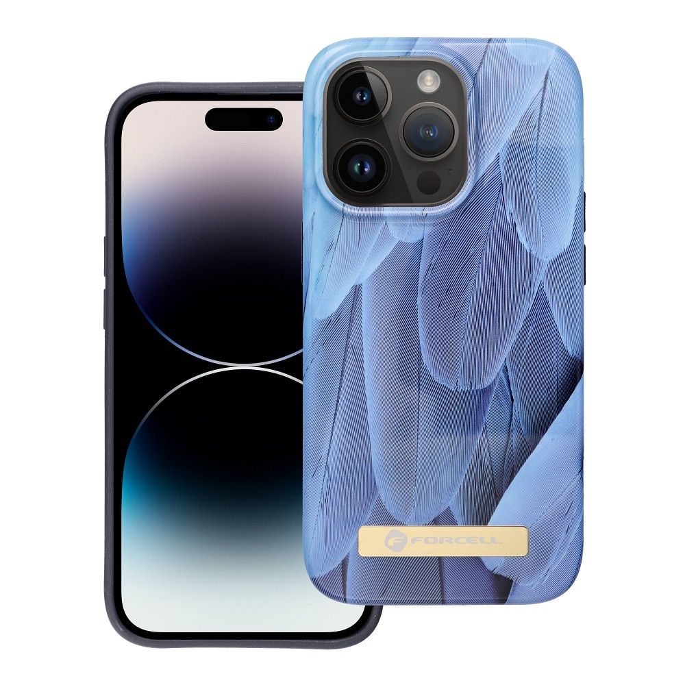 FORCELL F-PROTECT Mirage case compatible with MagSafe for IPHONE 14 PRO blue bird