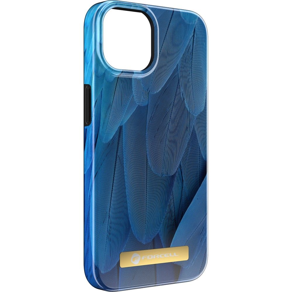 FORCELL F-PROTECT Mirage case compatible with MagSafe for IPHONE 14 PRO blue bird