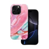 FORCELL F-PROTECT Mirage, Military Drop-Tested case compatible with MagSafe for IPHONE 16 PRO pink marble