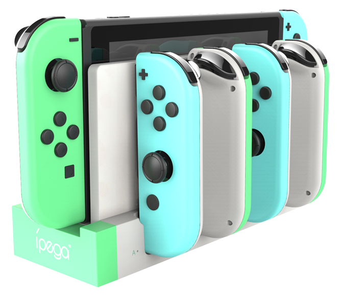 Nabíjecí stanice iPega 9186 pro N-Switch a Joy-con bílá / zelená