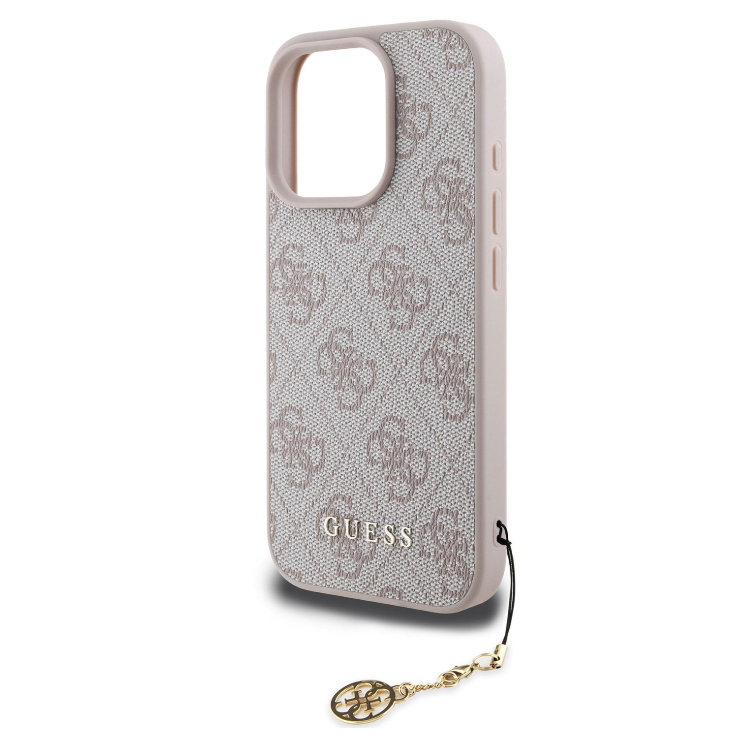 Guess 4G Charm Zadní Kryt pro iPhone 16 Pro Max Tone on Tone Pink