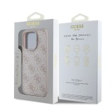 Guess 4G Charm Zadní Kryt pro iPhone 16 Pro Tone on Tone Pink