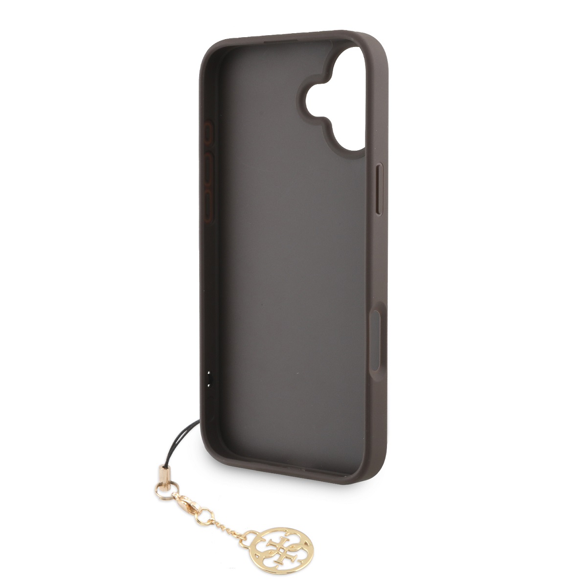 Guess 4G Charm Zadní Kryt pro iPhone 16 Tone on Tone Brown