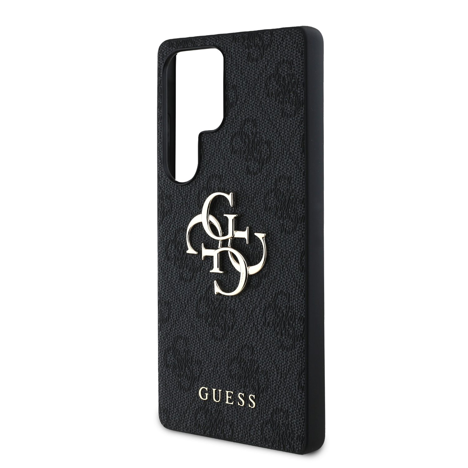 Guess PU 4G Metal Logo Zadní Kryt pro Samsung Galaxy S25 Ultra Grey