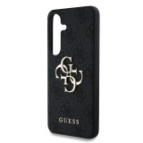 Guess PU 4G Metal Logo Zadní Kryt pro Samsung Galaxy S25 Grey