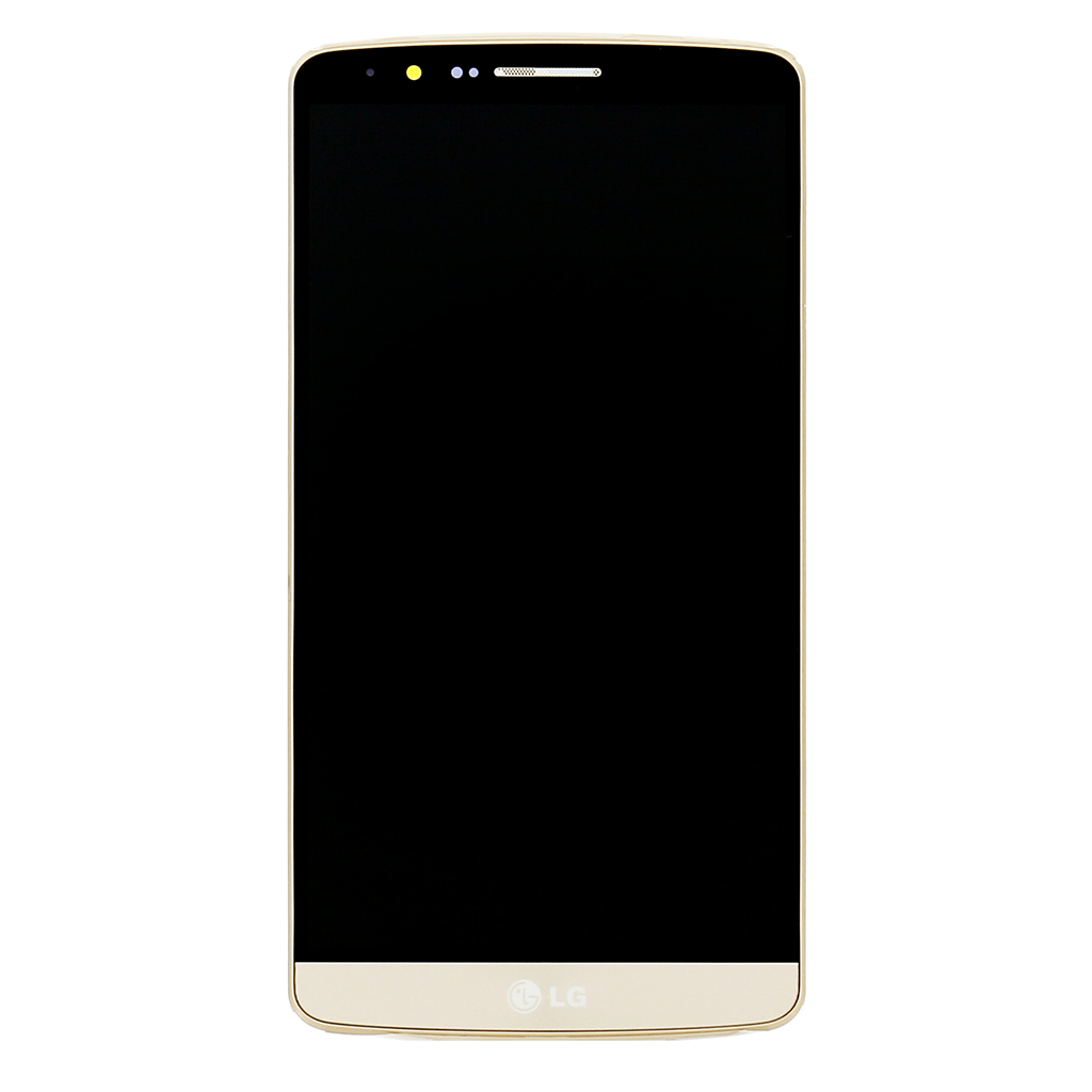 LCD Display + Dotyková Deska + Predné Kryt pre LG G3, gold