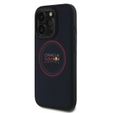 Red Bull PU Leather Red Ring MagSafe Zadní Kryt pro iPhone 15 Pro Navy