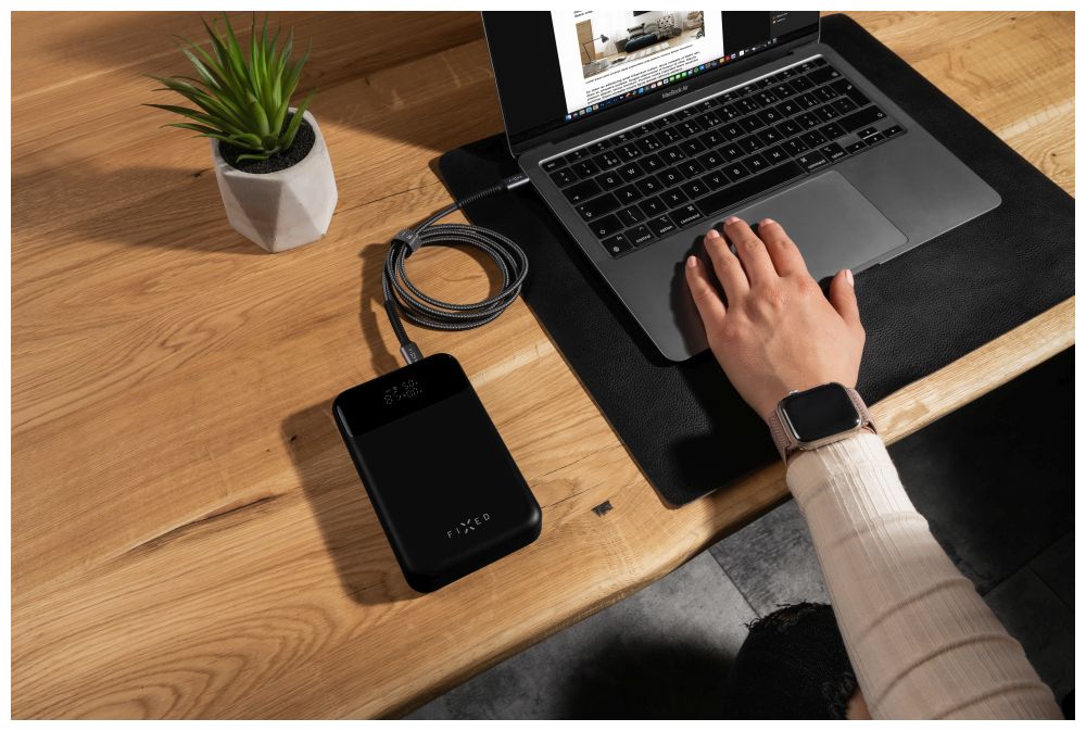 Nabíjecí a datový odolný kabel FIXED Armor, USB-C/USB-C, podpora PD, 1.2 m, USB 2.0, 240W, šedá