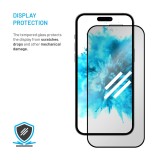 Ochranné tvrzené sklo FIXED Privacy Full-Cover pro Apple iPhone 16, lepení přes celý displej, černé