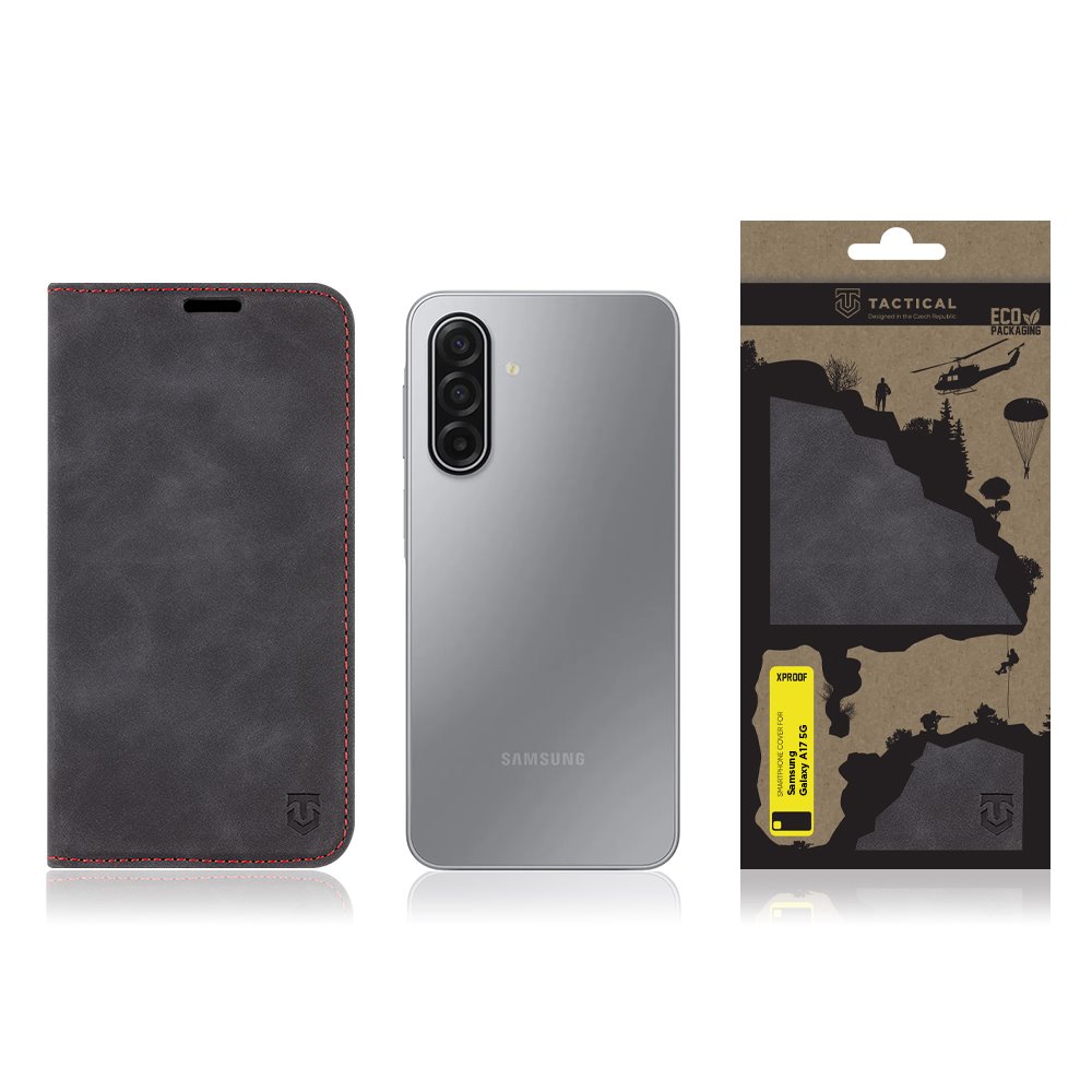 Flipové pouzdro Tactical Xproof pro Samsung Galaxy A56 5G, černá