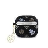Guess PU 4G Peony Charm Pouzdro pro AirPods 4 Black