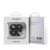 Guess PU 4G Peony Charm Pouzdro pro AirPods 4 Black