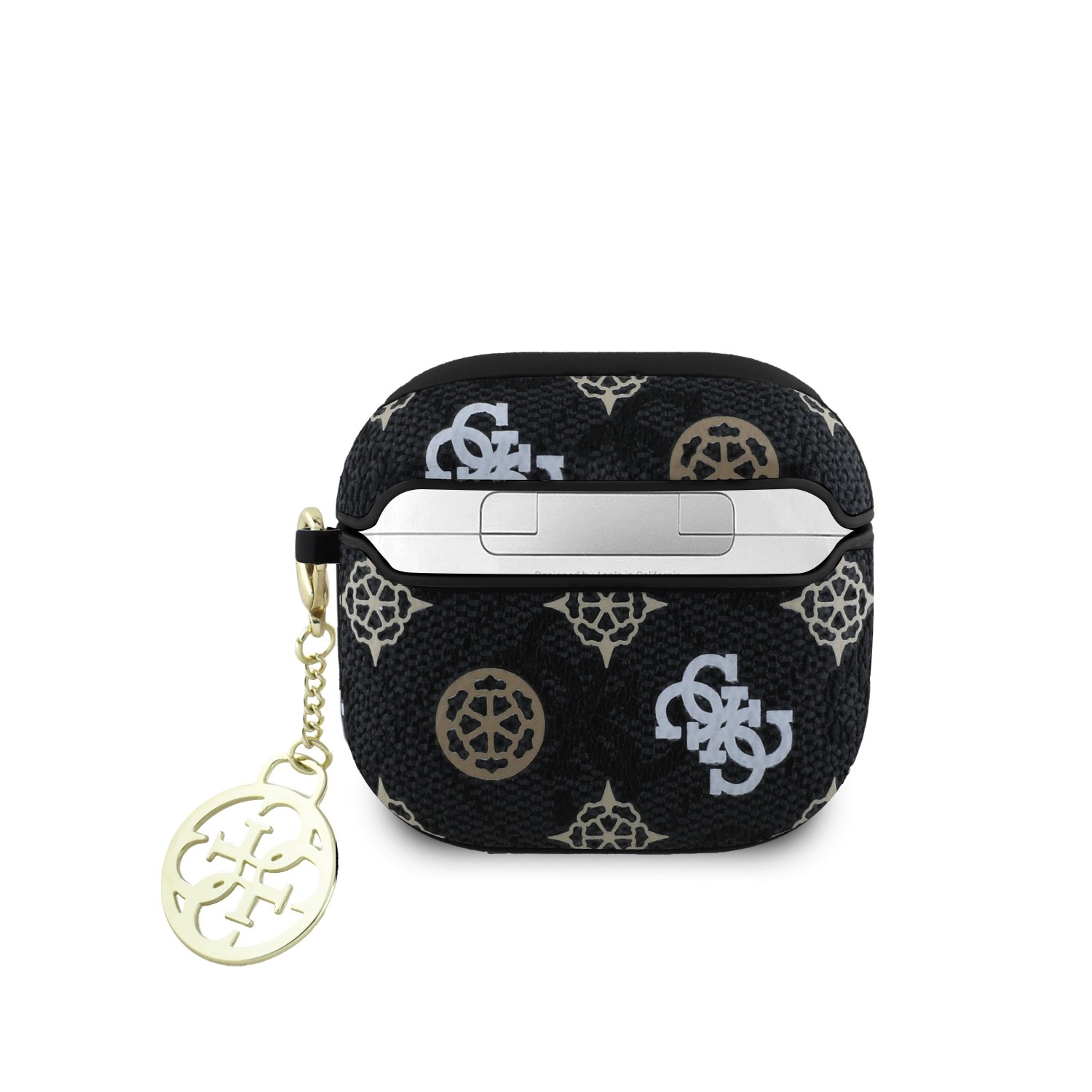 Guess PU 4G Peony Charm Pouzdro pro AirPods 4 Black