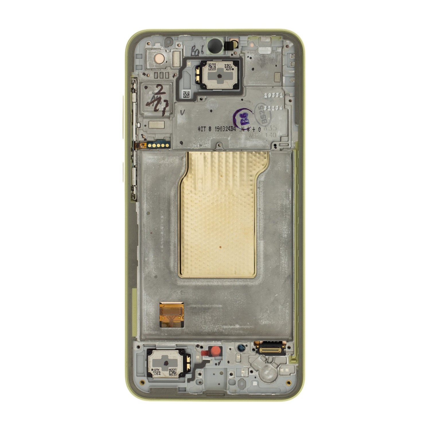 LCD display + dotyková doska + predný kryt pre Samsung Galaxy A35 5G, yellow (Service Pack)