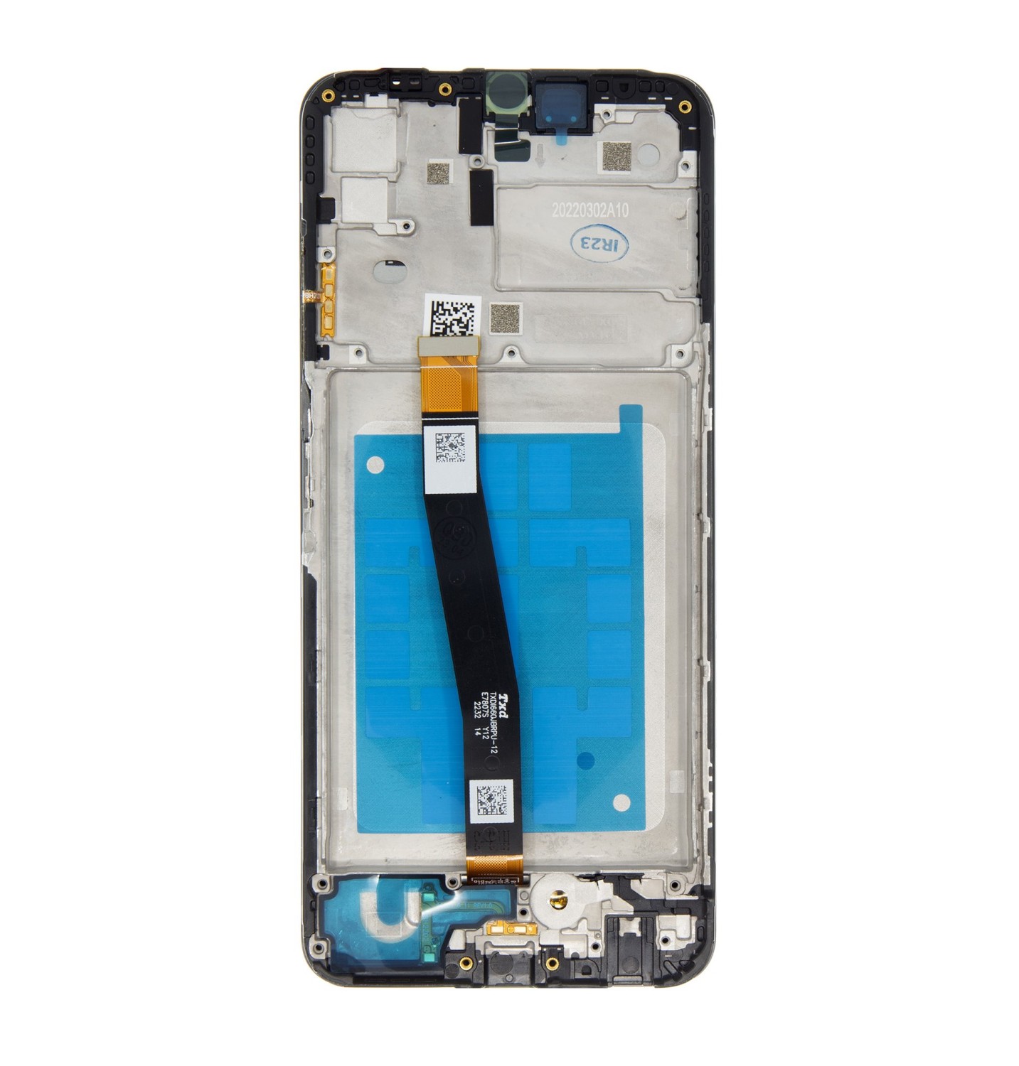 LCD display + dotyková doska + predný kryt pre Samsung Galaxy A22 5G, black