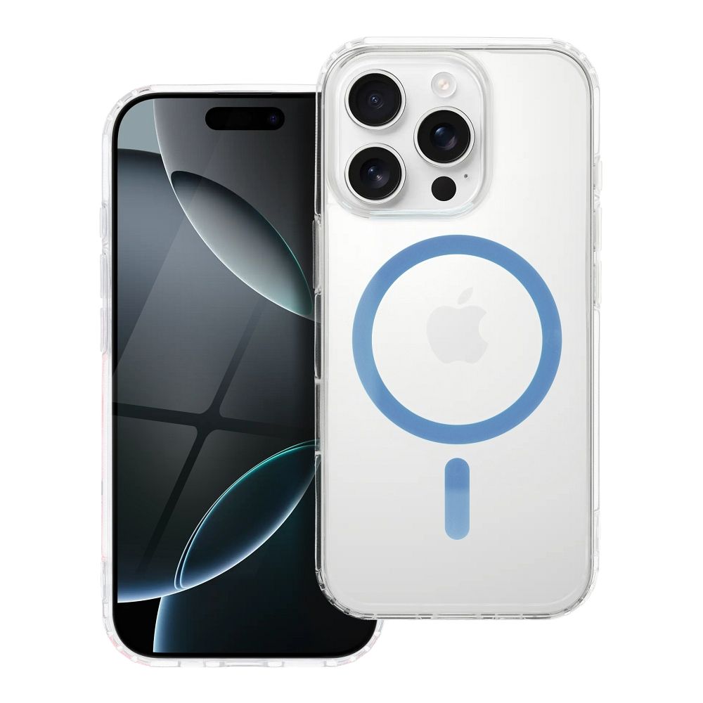 Zadný kryt Drop Glue Colorful Ring Mag Cover compatible with MagSafe pre Samsung Galaxy A56, svetlo modrá