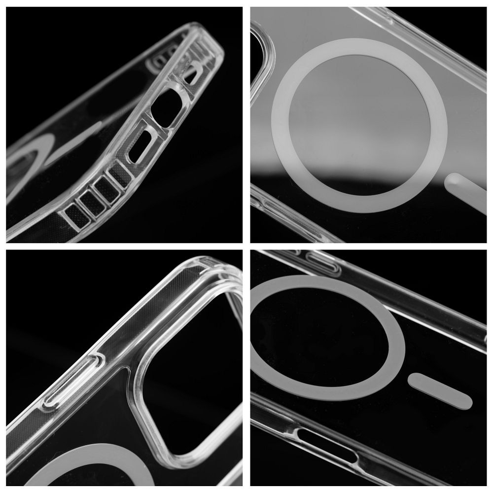 Drop Glue Colorful Ring Mag Cover compatible with MagSafe for IPHONE 15 PLUS grey