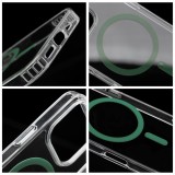Drop Glue Colorful Ring Mag Cover compatible with MagSafe for IPHONE 16 PLUS dark green