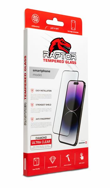Tvrzené sklo Swissten Raptor Diaomond Ultra Clear 3D pro Apple iPhone 16e, černá