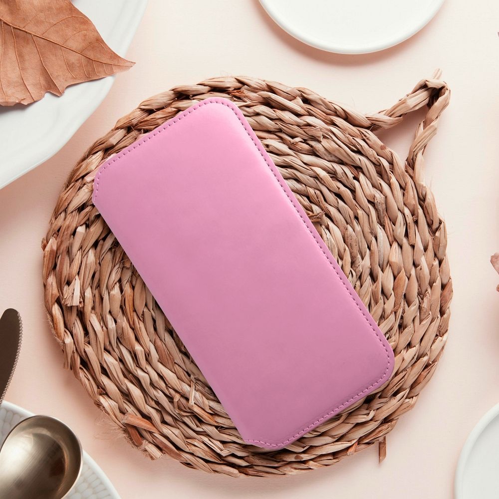 DUAL POCKET Book case for XIAOMI Redmi Note 14 4G light pink