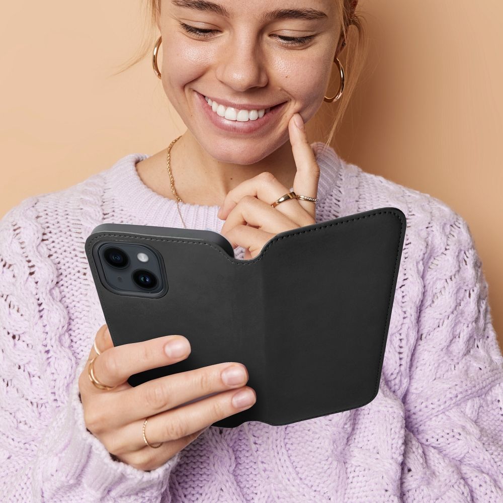 DUAL POCKET Book case for SAMSUNG A16 black